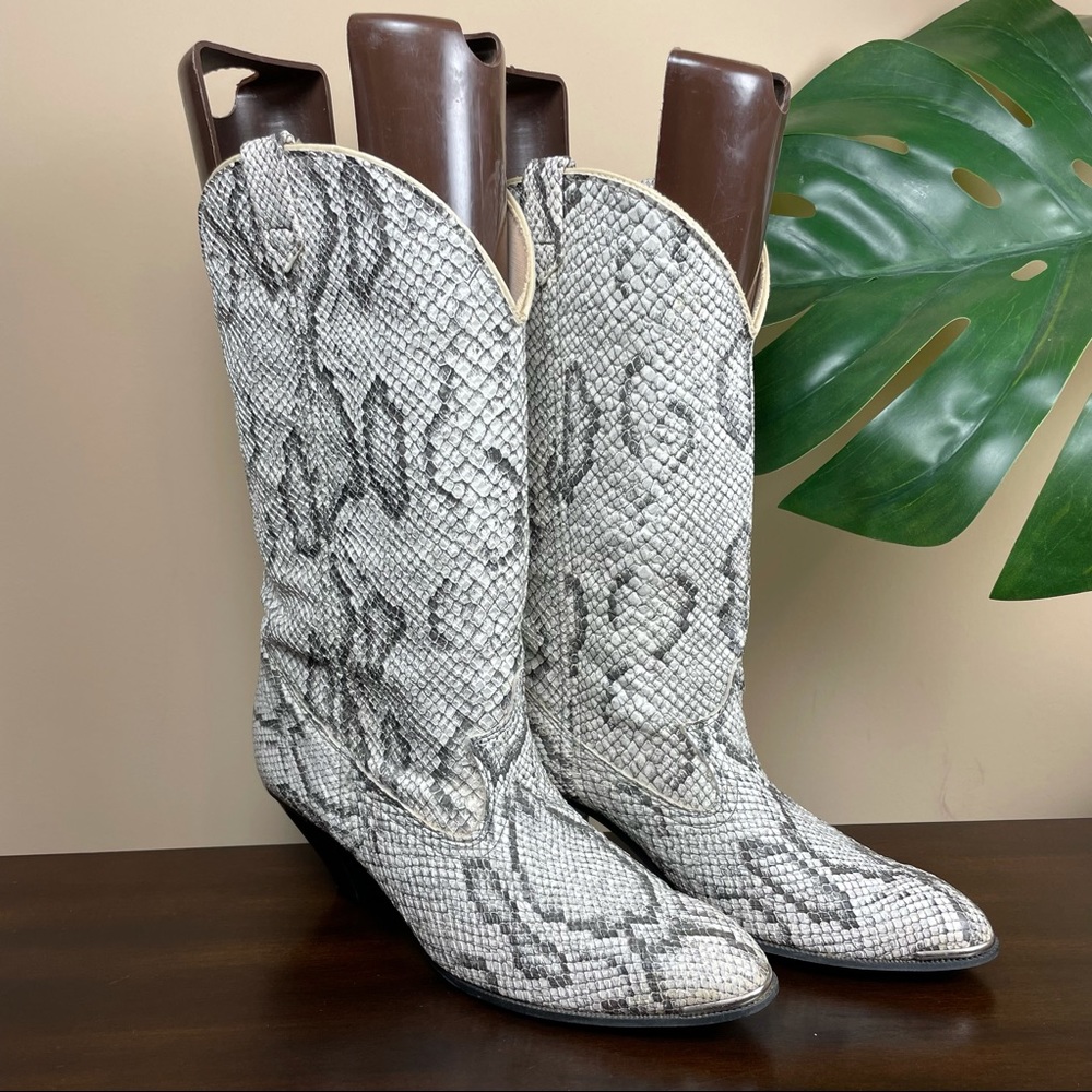 ACME snake pattern western boots Sz 9.5M